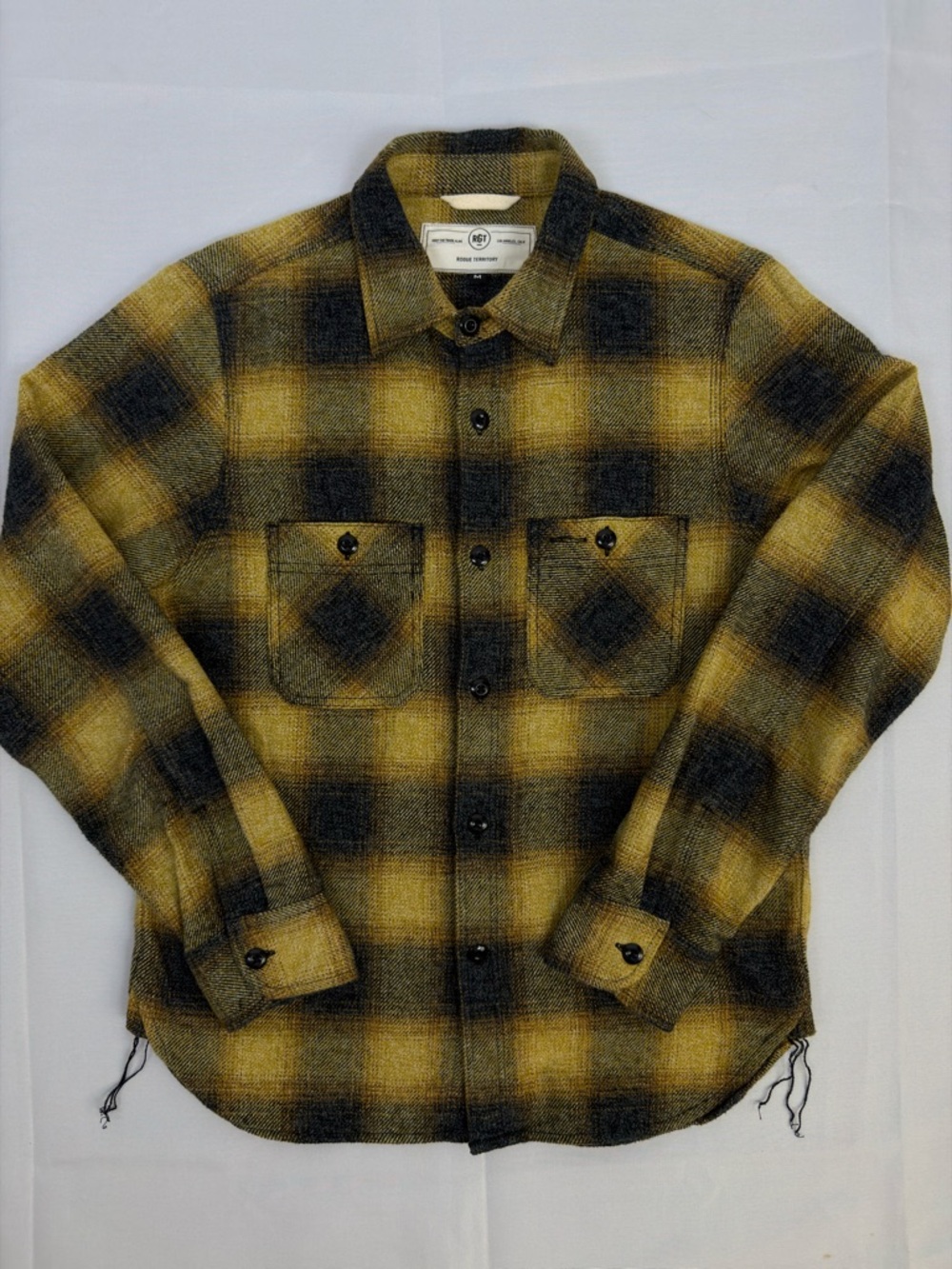 Rogue Territory RGT BM Shirt Gold Ombre Plaid USA